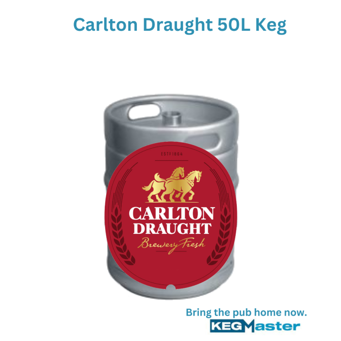 50 l keg of calrton draught