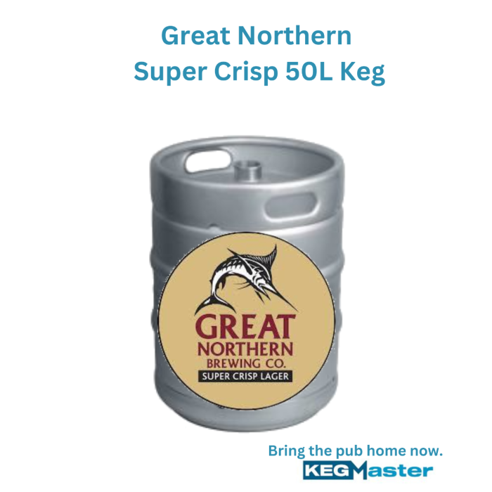 50l stainless steel keg of great northern super crisp