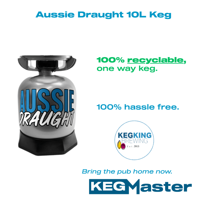 Keg of Beer Keg King Aussie Draught 10L
