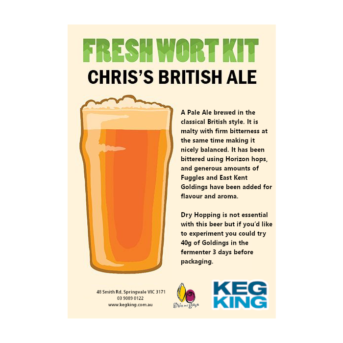 Chris' British Pale| Keg King Brewing Co. Fresh Wort Kit