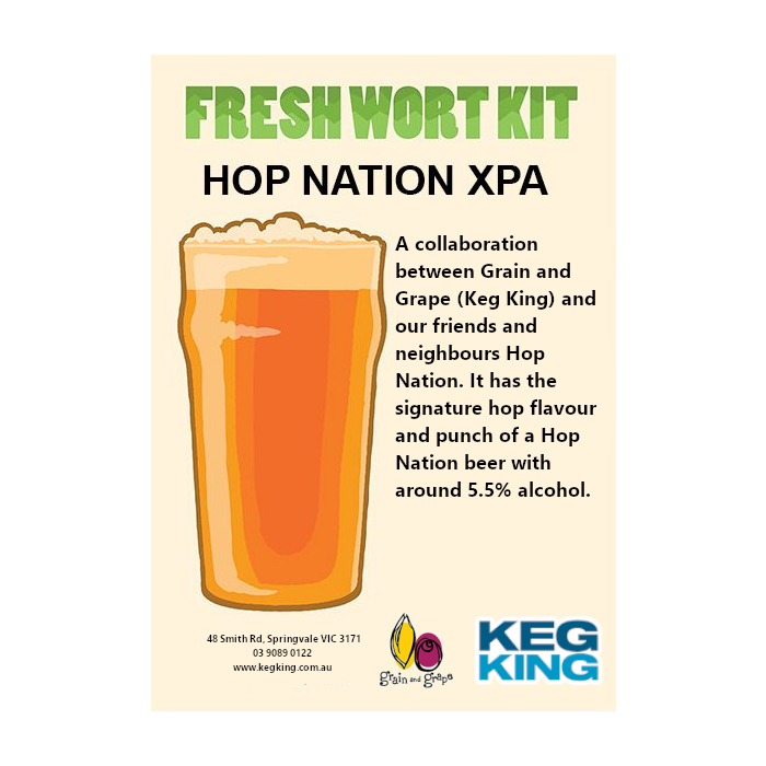 Hop Nation XPA| Keg King Brewing Co. Fresh Wort Kit