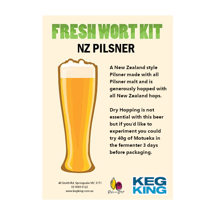 NZ Pilsner| Keg King Brewing Co. Fresh Wort Kit
