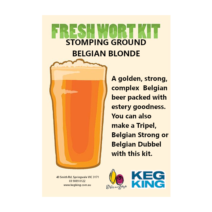 Stomping Ground Belgian Blonde| Keg King Brewing Co. Fresh Wort Kit