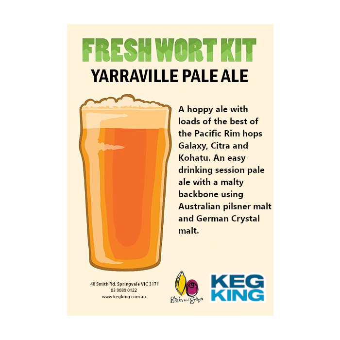 Yarraville Pale Ale| Keg King Brewing Co. Fresh Wort Kit