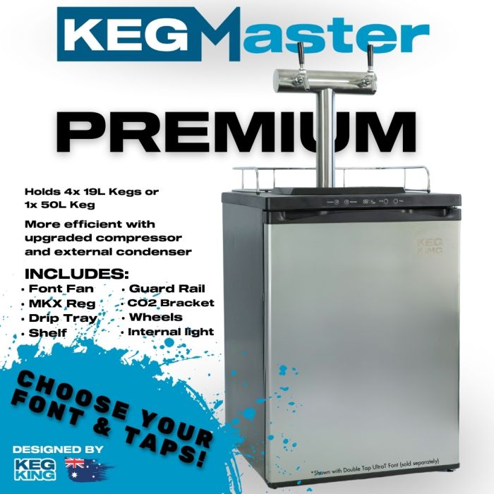 Kegerator Kegmaster keg fridge with selling points