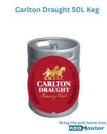 50 l keg of calrton draught