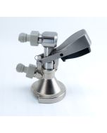 A-Type Keg Coupler with Low Profile Elbow and Push-In Fittings