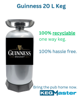 20L pet one way keg of guinness by kegmaster