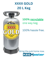 XXXX GOLD BEER in king keg pet keg