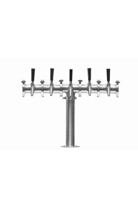 Keg King Quintuple Tap Modular Beer Font Tower with 5 Taps
