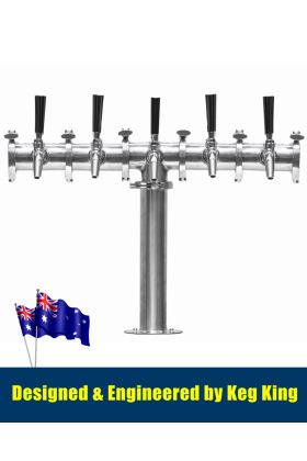 Keg King Quintuple Tap Modular Beer Font Tower with 5 Taps
