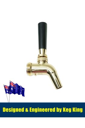 Gold Ultratap beer tap full image with logo view
