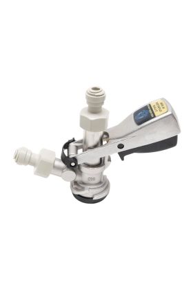 D-Type Keg Coupler with Push In Fittings