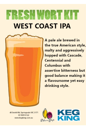 West Coast IPA| Keg King Brewing Co. Fresh Wort Kit