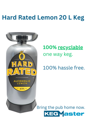 20L pet king keg of Hard Rated Lemon formerly called Hard Solo