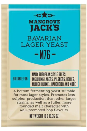 Mangrove Jack's Yeast M76 Bavarian Lager (10g)