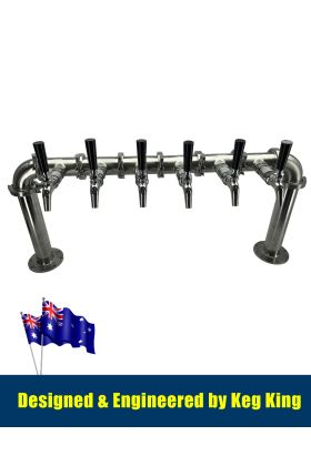Beer Font Tower - Six Tap Modular Font with installed taps view