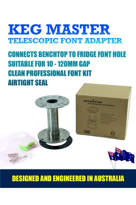 KegMaster Under Bench Telescopic SS Font Adaptor