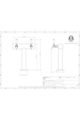 Beer tower font UltraT FasTap Beer Font Tower with Taps - Double Tap, Triple Tap, Quadruple Tap