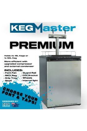 Kegerator Kegmaster keg fridge with selling points