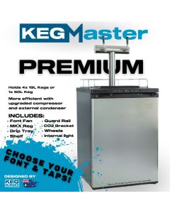 Kegerator Kegmaster keg fridge with selling points